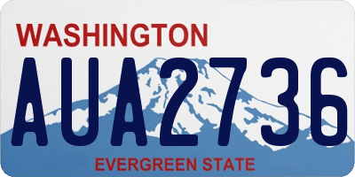 WA license plate AUA2736