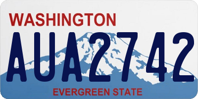 WA license plate AUA2742