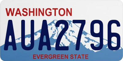 WA license plate AUA2796