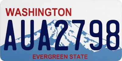 WA license plate AUA2798