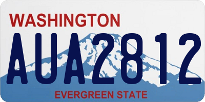 WA license plate AUA2812