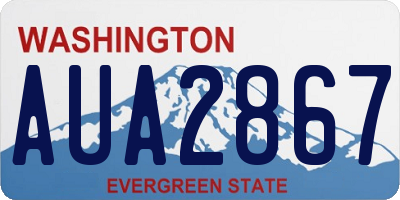 WA license plate AUA2867