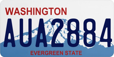WA license plate AUA2884