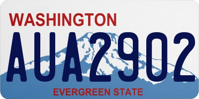 WA license plate AUA2902