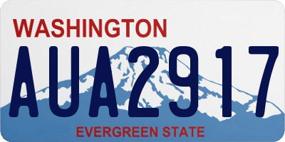 WA license plate AUA2917