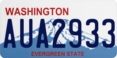 WA license plate AUA2933