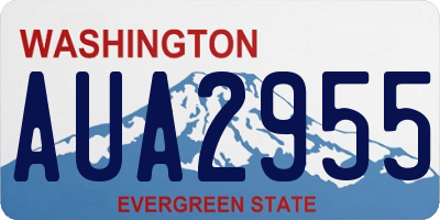WA license plate AUA2955