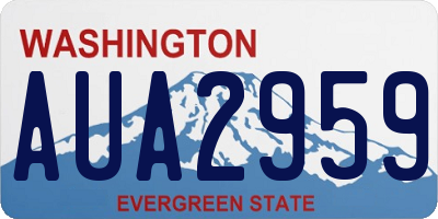 WA license plate AUA2959