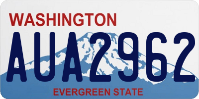 WA license plate AUA2962