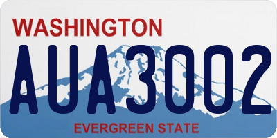 WA license plate AUA3002