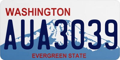 WA license plate AUA3039