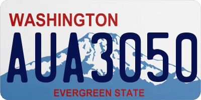 WA license plate AUA3050