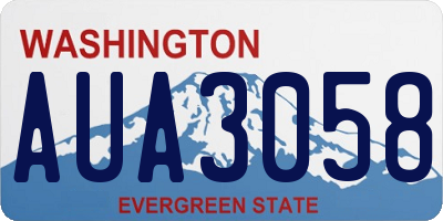 WA license plate AUA3058