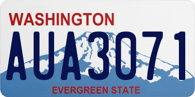 WA license plate AUA3071
