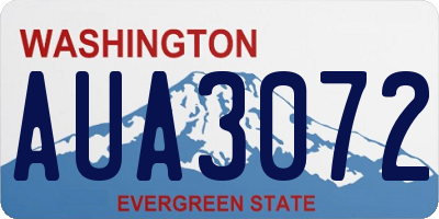WA license plate AUA3072