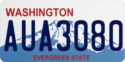 WA license plate AUA3080