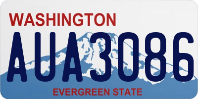 WA license plate AUA3086