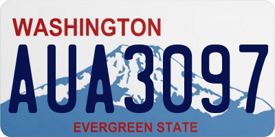 WA license plate AUA3097