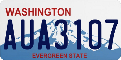 WA license plate AUA3107