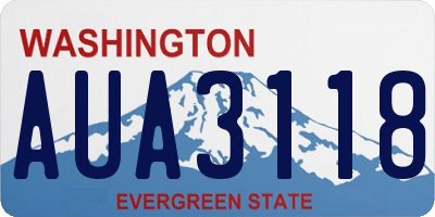 WA license plate AUA3118