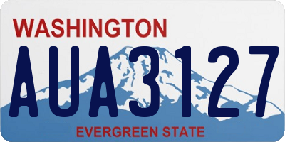 WA license plate AUA3127