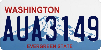 WA license plate AUA3149