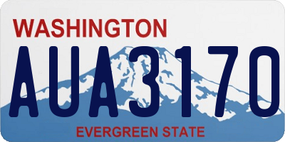 WA license plate AUA3170