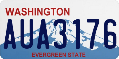 WA license plate AUA3176