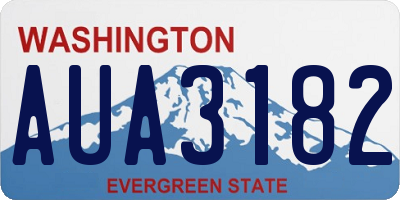 WA license plate AUA3182
