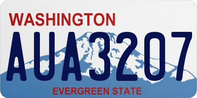 WA license plate AUA3207