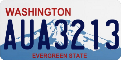 WA license plate AUA3213