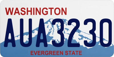 WA license plate AUA3230