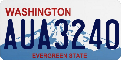 WA license plate AUA3240