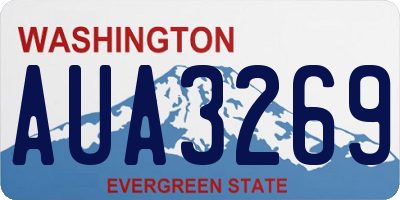 WA license plate AUA3269