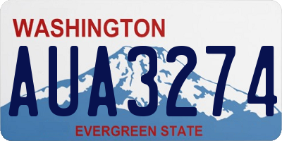 WA license plate AUA3274