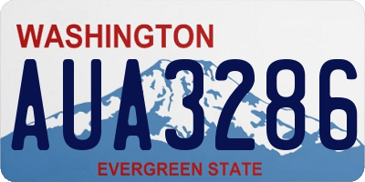 WA license plate AUA3286