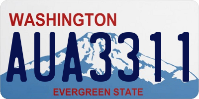 WA license plate AUA3311