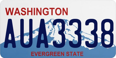 WA license plate AUA3338