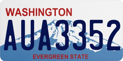 WA license plate AUA3352