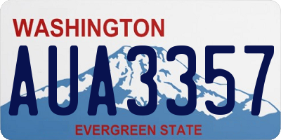 WA license plate AUA3357