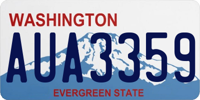 WA license plate AUA3359