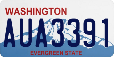 WA license plate AUA3391