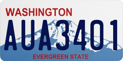 WA license plate AUA3401