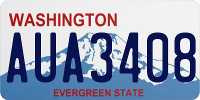 WA license plate AUA3408