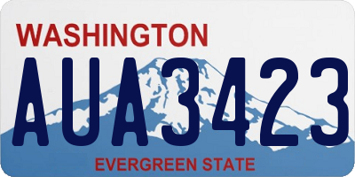 WA license plate AUA3423