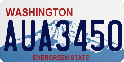 WA license plate AUA3450