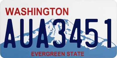 WA license plate AUA3451