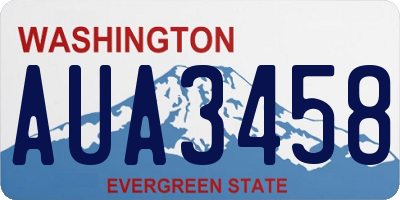 WA license plate AUA3458