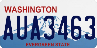 WA license plate AUA3463