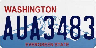 WA license plate AUA3483